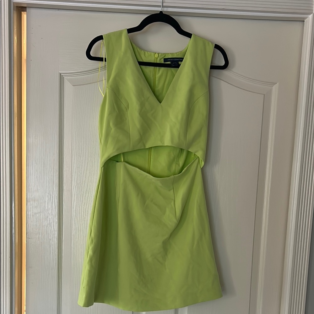 French Connection Lime Cutout Mini Dress
